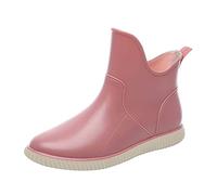 Dinglong Botte Aigle Femme Chaussures Bottes Chaussures d'eau été Pluie extérieur résistant à l'usure Jardin Chaussures pour Femmes Bottes pour Femmes Botte Aigle Femme (Pink, 37)