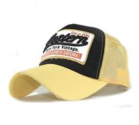 Dinglong Casual Baseball Chapeau Lettre Western New York Vintage Casquettes Unisexe Hip hop Baseball Casquettes Sport brodé (Jaune)