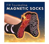Dinglong Chaussettes MagnéTiques De Tourmaline Fir Chaussettes De Massage à ThéRapie MagnéTique Auto-Chauffantes (Noir)