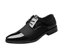 Dinglong Chaussures de Mariage Chaussures en Cuir de Classique pour Hommes à Enfiler en Cuir PU Semelle en Caoutchouc à Talon Bloc Chaussures de Mariage Basket Homme Chaussure Homme