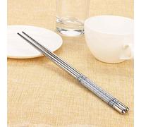 Dinglong Durable Alimentaire BâTon Chinois Traditionnel Vigne Fleurs ModèLe En Acier Inoxydable Baguettes Vaisselle De NoëL Festival Cadeaux 8,9 Pouces (B)