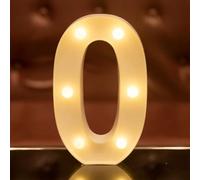 Dinglong Fligatto Chiffres Lumineux Lampe LED, décoration d'anniversaire, de Mariage Romantique, Lettres l’Alphabet à LED avec lumière Blanche Chaude pour d’intérieur.