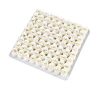 DingLong Home 81 Pièces Salle De Bain parfumée Fleur Bain Corps Savon Pétales De Rose en boîte-Cadeau, Savon Rose Fleur, Ours Décoration de Mariage Cadeau Saint Valentin Fête des Mères Rouge. (White)