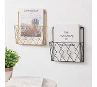 DingLong Home Étagère Murale en Métal, Panier De Rangement en Fer Forgé, Étagère Murale Simple Et Moderne en Fer Forgé pour Chambre, Salon, Cuisine en Fer Forgé Noir Étagère Murale (Noir)