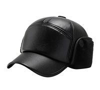 Dinglong Knit Bunny Bonnet Casquette de Baseball Hiver Épaississehommet Chaud Oreille Casual Anti Froid Imitation Cuir Chapeau Chapeau Femme Chic Unisex Retro Winter Beanie Hat Plush Knitted Headgear