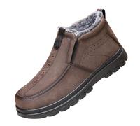 Dinglong Men's Spring and Autumn Winter Large Size Cotton Shoes Plus Velvet Thickened Light Bottom Thick Bottom Non Slip Warm Snow Boots Chaussette Chausson Enfant (1-Brown, 39)