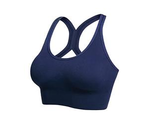 Dinglong Pole Dance Le Soutien-Gorge de Preuve des Femmes avec de Grands Seins et Un Beau Dos Peut être ajusté pour à l'extérieur du Soutien-Gorge d'exercice de Yoga Pole Dance (Navy, M)