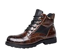 Dinglong Shoes Chaussures pour Hommes Chaussures en Cuir d'affaires Classiques Mode rétro décontracté Chaussures en Cuir à Lacets Confortables Shoes Basket Homme Chaussure Homme Mocassin Homme