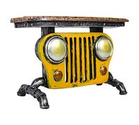 Dinglong Steampunk Robot de Conduite D'eau Industrielle Vintage, Lampe de Table Jaune en Fer et Résine, Efficace et Résistante à l'Eau, Montage sur Table, 1pc