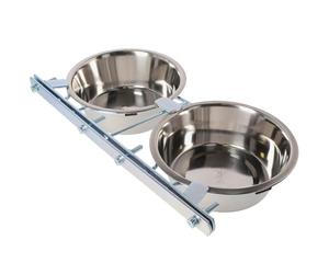 Dingo 17101 Lot de 2 gamelles à visser en acier inoxydable de 1,8 l pour chien