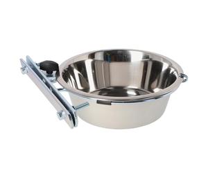 Dingo 17105 Gamelle en acier inoxydable pour chien Montage chenil 2,8 l Gamelle à visser pour eau et nourriture