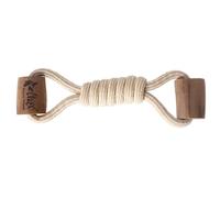 Dingo 30120 Jouet pour chien en bois de café naturel PSIA-KAWKA Corde 27 cm Haltère durable pour chiens de taille moyenne et petite