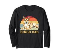 Dingo Dog Dad Funny Retro Vintage Mes Chiens sont Mon Cardio Manche Longue