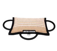 Dingo Gear Coussin de Morsure pour Entraînement, Obéissance, IGP, Sessions de Morsure pour Chiens des Forces Spéciales, Coin Renforcé avec 3 Poignées, Jute Naturel, Dureté - Très Dur (S00521)