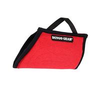 Dingo Gear Mordant en Coin Universel pour Dressage de Chiens, IGP, Obéissance, Sports Canins, Nylcot, Mini Manchon avec 1 Poignée Caoutchoutée, Large Surface de Morsure, Doux, Rouge (S00705)