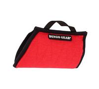 Dingo Gear Mordant en Coin Universel pour Dressage de Chiens, IGP, Obéissance, Sports Canins, Nylcot, Mini Manchon avec 1 Poignée Caoutchoutée, Large Surface de Morsure, Dur, Rouge (S00706)
