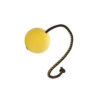 Dingo Gear S02703 Balle pour entraînement # 70 mm sur Corde 30 cm Flottant Balle en Caoutchouc Souple Jaune Apport Jeu avec Chien