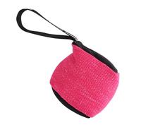 Dingo Gear S02775 Saucisse à Mordre pour Chien en Nylon avec poignée 10 x 10 cm en Forme de Cube Noir/Rose - Idéal pour l'entraînement et Le Jeu