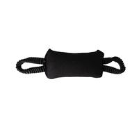 Dingo Gear S02820 - Boudin de Dentition avec 2 poignées - Bungee - Largeur : 8 cm - Longueur : 22 cm - en Nylon - pour l'entraînement de Chien IGP IPO Obedience - Noir