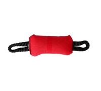 Dingo Gear S02821 - Boudin de Dentition avec 2 poignées - Bungee - Largeur : 8 cm - Longueur : 22 cm - en Nylon - pour l'entraînement de Chien IGP IPO Obedience - Rouge