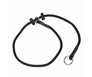 Dingo Gear S04048 Collier étrangleur pour Chien Fait à la Main en Cordon Solide avec 2 limiteurs étanche pour entraînement K9, Agitation, Morsure, Travail, obéissance, Noir, Taille M