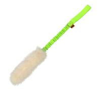 Dingo - Jouet Boudin Mordant en Véritable Peau de Mouton pour Chien - Tug pour Dressage - Laisse Élastique de 55cm - Vert