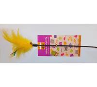 Dingo Jouet pour chat tige avec plumes x2