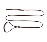 Dingo Laisse d'exposition en Cuir Souple avec poignée tressée, Faite à la Main, Marron 10700