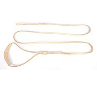 Dingo Laisse d'exposition en Cuir Souple avec poignée tressée Faite à la Main pour Chien