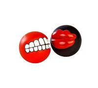 Dingo Waldemar Rutkowski Sourire et Bouche, Balles Amusantes pour Chien avec Couineur Intégré, Diamètre 7,5 et 8 cm, Fabriquées en Vinyle, Légers (Z30039)