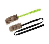 Dingo Z30021 Lot de Jouets pour Chien en Fourrure synthétique avec Manche élastique Vert et Long Manche Noir
