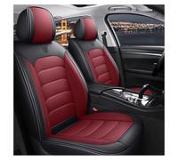 DINGQINGYUN Housse De Siège Voiture pour Ford Puma (2019-2026), Imperméables Cuir Respirant Protection Siege Cuir, 5 Seats Full Set Standard(Black+Red)