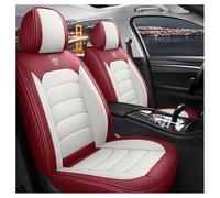 DINGQINGYUN Housse De Siège Voiture pour Ford Puma St/Puma St-Line X/Puma Titanium, Imperméables Cuir Respirant Protection Siege Cuir, 5 Seats Full Set Standard(White+Red)
