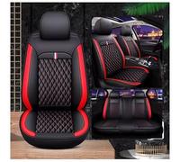 DINGQINGYUN Voiture Ensembles De Housses Siège pour Mitsubishi L200 2015-2021, Cuir Imperméable Et Respirant Quatre Saisons Protection Couvre Sieges Voiture(B(Red))