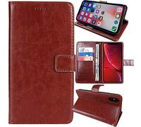 Dingshengk Flip Premium Cuir Housse Magnétique Téléphone Coque pour Doro Liberto 820 Mini Étui Cas Couverture Protecteur Case Portefeuille Cover Business Wallet (Brun)