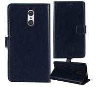 Dingshengk Flip Premium Cuir Housse Magnétique Téléphone Coque pour Emporia Smart.3 / S3 5.5" Étui Cas Couverture Protecteur Case Portefeuille Cover Business Wallet (Bleu Fonce)