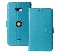 Dingshengk Flip Premium Cuir Housse Magnétique Téléphone Coque TPU Silicone pour Crosscall Core-X4 5.45" Étui Cas Couverture Protecteur Case Portefeuille Cover Business Wallet (Bleu)