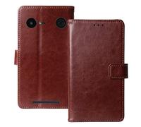 Dingshengk Flip Premium Cuir Housse Magnétique Téléphone Coque TPU Silicone pour Doro 8035 Étui Cas Couverture Protecteur Case Portefeuille Cover Business Wallet (Brun)