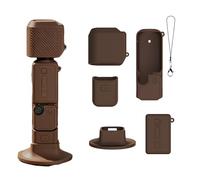 DingWei Coque De Protection En Silicone Pour DJI Osmo Pocket 4/3, Avec Support De Base Et Dragonne, Protection Complète De L'écran De L'appareil Photo, Marron