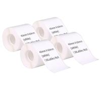 DINGYI Lot de 4 rouleaux de papier thermique pour imprimante Phomemo M110/120 - 40 x 60 mm - Blanc - 40 x 60 mm