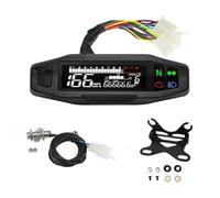 DINGYIG Compteur De Vitesse pour Moto, Tableau De Bord Numérique Universel Km/h MPH, Odomètre, Capteur De Jauge De Moteur avec Support Y/Z/W Jauge Tachymètre(with W Bracket)