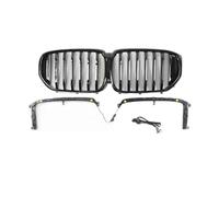 DINGZEN Grille Calandre Avant Calandre Centrale De Style Voiture pour X5 G05 2019 - 2022, en Plastique, Automatique, Barre Verticale