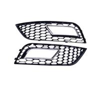 DINGZEN Grille Calandre Avant La Calandre De Phare Antibrouillard Pare-Chocs Couvre Le Style RS4 Maille Nid D'abeilles pour A4 B8.5 Facelift 2013-2016