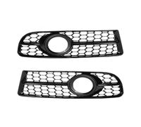 DINGZEN Grille Calandre Avant pour A4 pour B7 pour S4 pour pour pour S-Line 2005-2008 1 Paire De Couvertures Gril Phare Antibrouillard en Maille Nid d'abeille