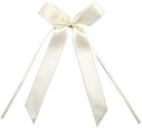 Dingzing 50 Pièces Nœud Blanc-Crème pour Décoration de Voiture de Mariage - Satin Ruban