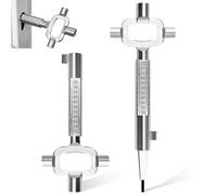 Dinhauyon 2pcs e chantier e construction universelle, 6/7/8mm serrure cylindrique à trou ouvert en alliage de zinc avec règle de mesure, outil de montage de porte et de fenêtre