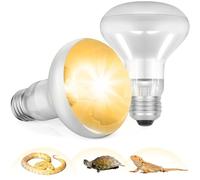 Dinhauyon Lampe chauffante pour reptiles E27, 2 ampoules chauffantes, aide à la santé et à la vision des couleurs des tortues, des lézards, des serpents et de tous les reptiles (220-240 V, 100 W)