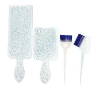 DINHEAROM 1 Ensemble Planche de Coloration Cheveux Bleue avec Pinceau Professionnel Outil Coiffure pour Mèches et Balayage Accessoire Salon et Usage Personnel