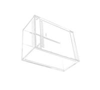 DINHEAROM 1 pièce Boîte Alimentation pour Reptiles Acrylique Transparent Terrarium pour Serpents Tortues Lézards et Habitat Confortable et Facile Entretien pour Petits Animaux