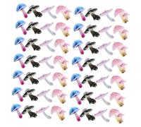 DINHEAROM 100 Pièces Kawaii Nail Charms Champignon Résine pour Décoration Ongles Diy Femmes Filles Accessoires